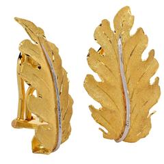 Buccellati Gold Leaf Motif Earrings 2