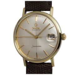 Vintage Omega Yellow Gold Filled and Stainless Steel Seamaster Automatic Wristwatch