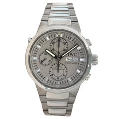 IWC Stainless Steel GST Split Second Rattrapante Chronograph Wristwatch 