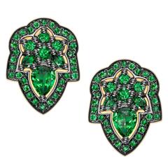 Ana De Costa Tsavorite Gold Stud Earrings 10