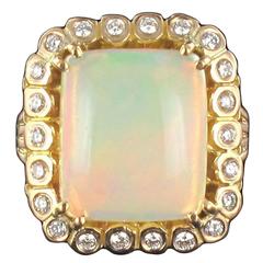 Opal Diamond Gold Ring 2