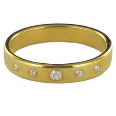 French Antique Diamond Gold Bangle Bracelet 10