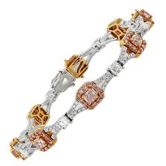 Diamond Two Color Gold Bracelet