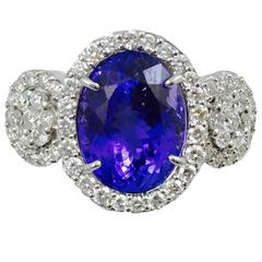 Tanzanite Diamond Gold Ring 6
