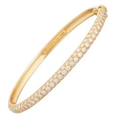 Tiffany & Co. Bracciale Bangle in oro con diamanti Pave