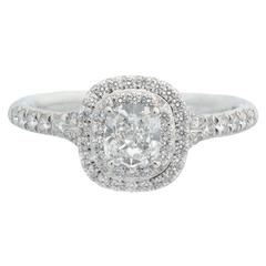 Tiffany & Co. Cushion Diamond Platinum Ring