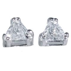 Diamond Platinum Stud Earrings 11