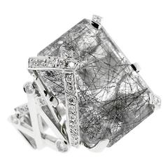 Chanel Rutilated Quartz Diamond Gold Ring
