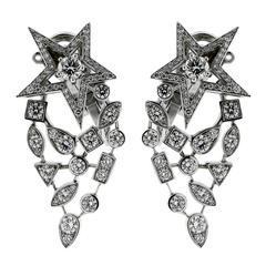 Chanel Comete Diamond Gold Earrings 12
