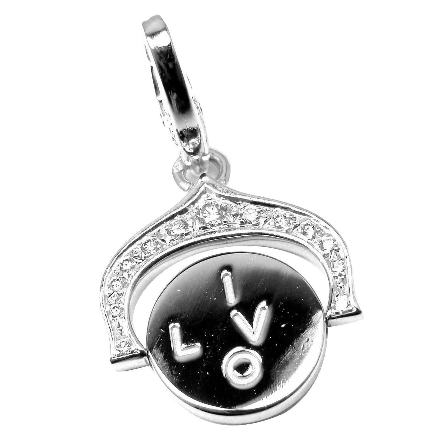 Cartier Diamond Gold I Love You Charm Pendant