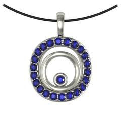 Vasily Baglaenko & Sparkles Sapphire and Gold Pendant