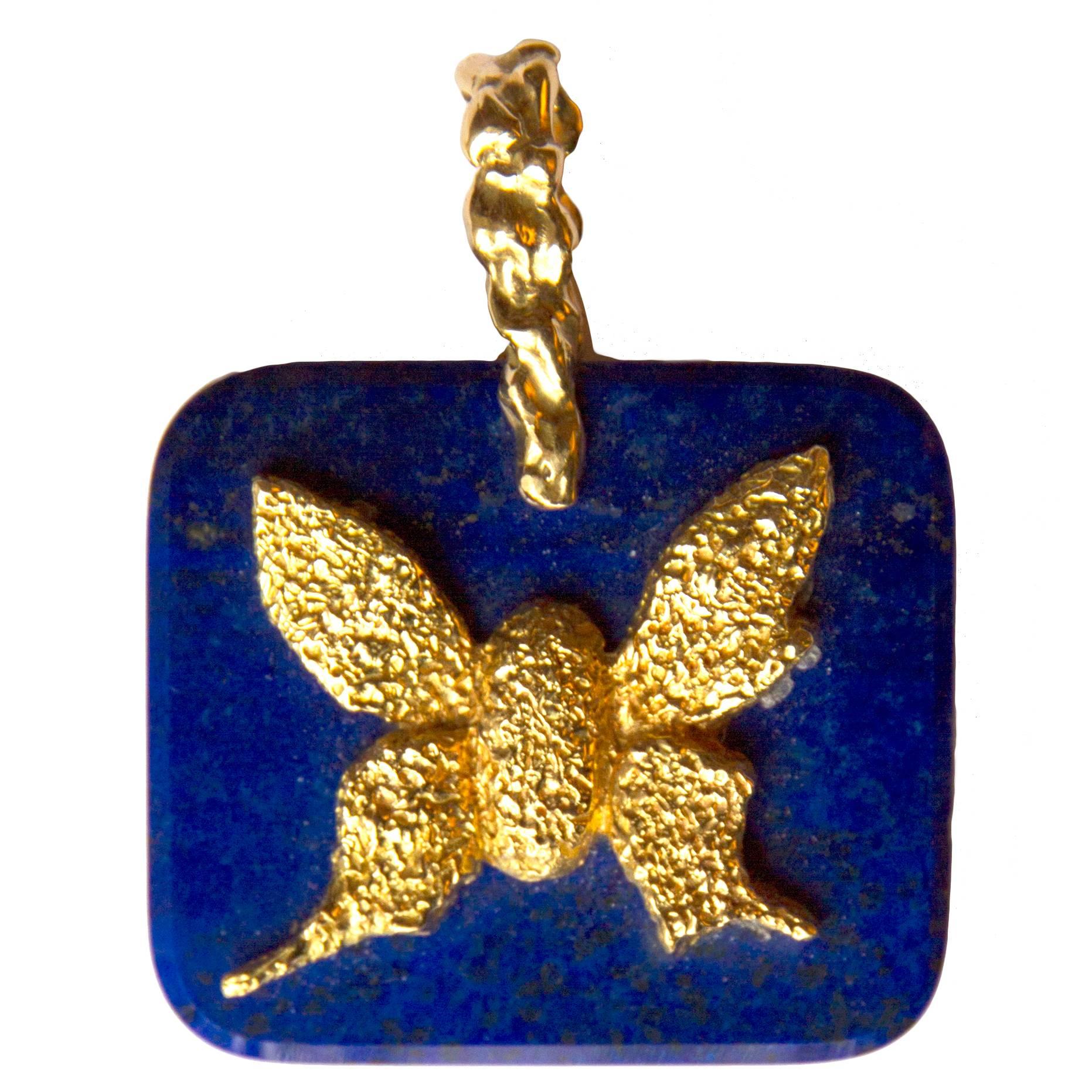 1963 Georges Braque Lapis Lazuli Gold "Demophon" Pendant