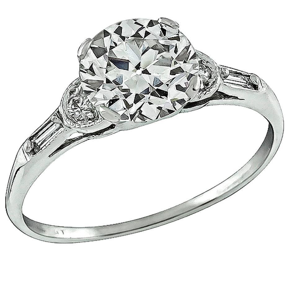 emerald cut diamond engagement rings 1 75 carat circular brilliant cut diamond platinum ring for sale emerald cut diamond engagement rings 1 75 carat circular brilliant cut diamond platinum ring for sale