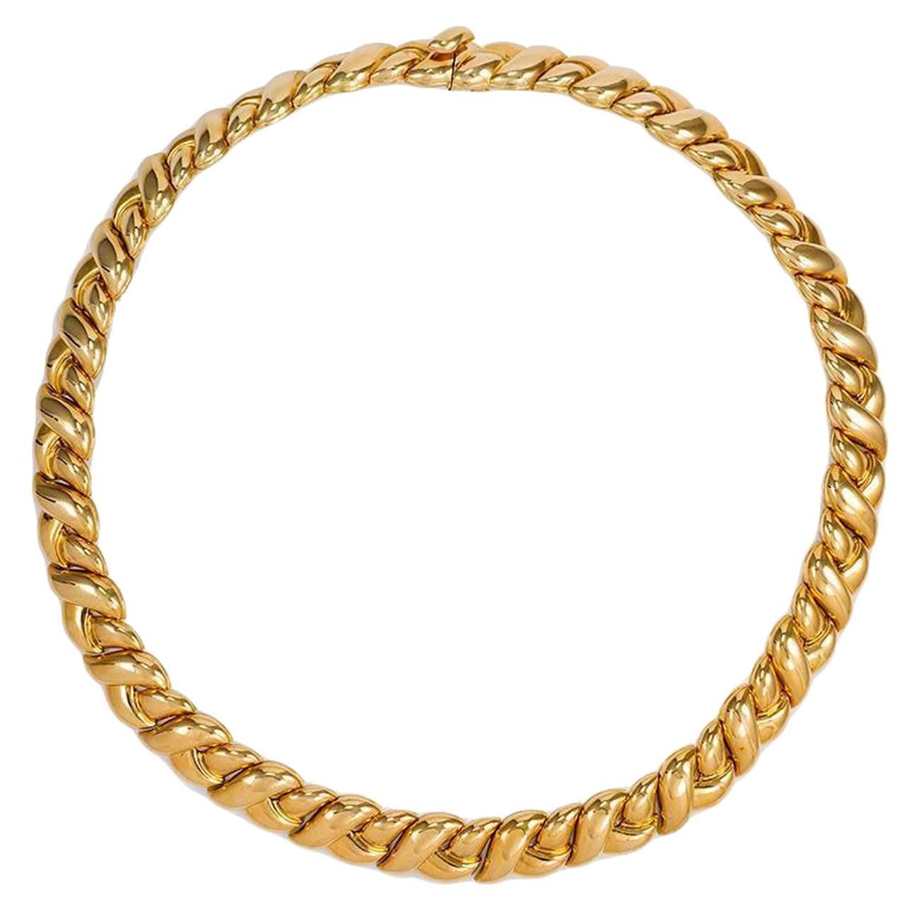 Van Cleef & Arpels Gold Braided Collar Necklace