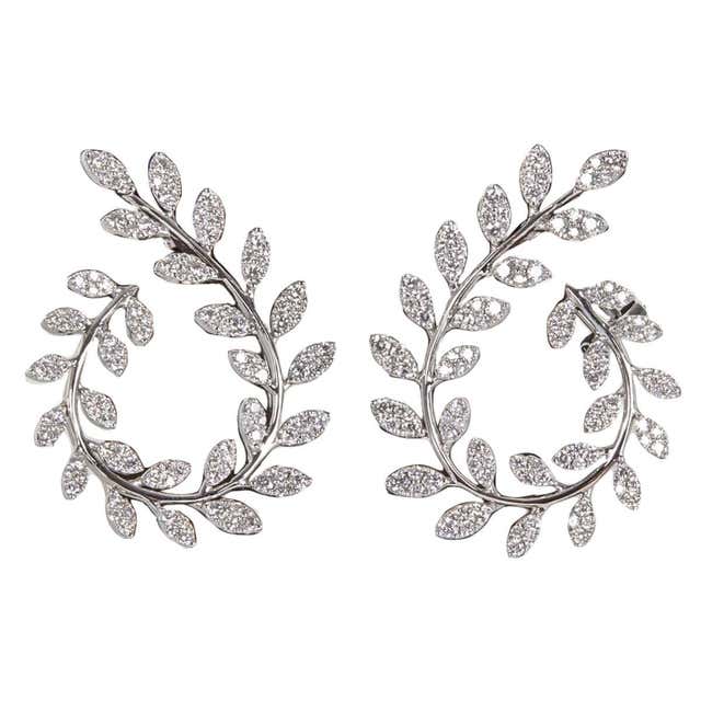 Multi-Shape Diamond Swirl Hoop Earrings For Sale at 1stDibs | multi ...