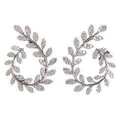 Fabulous Diamond Gold Swirl Earrings 1