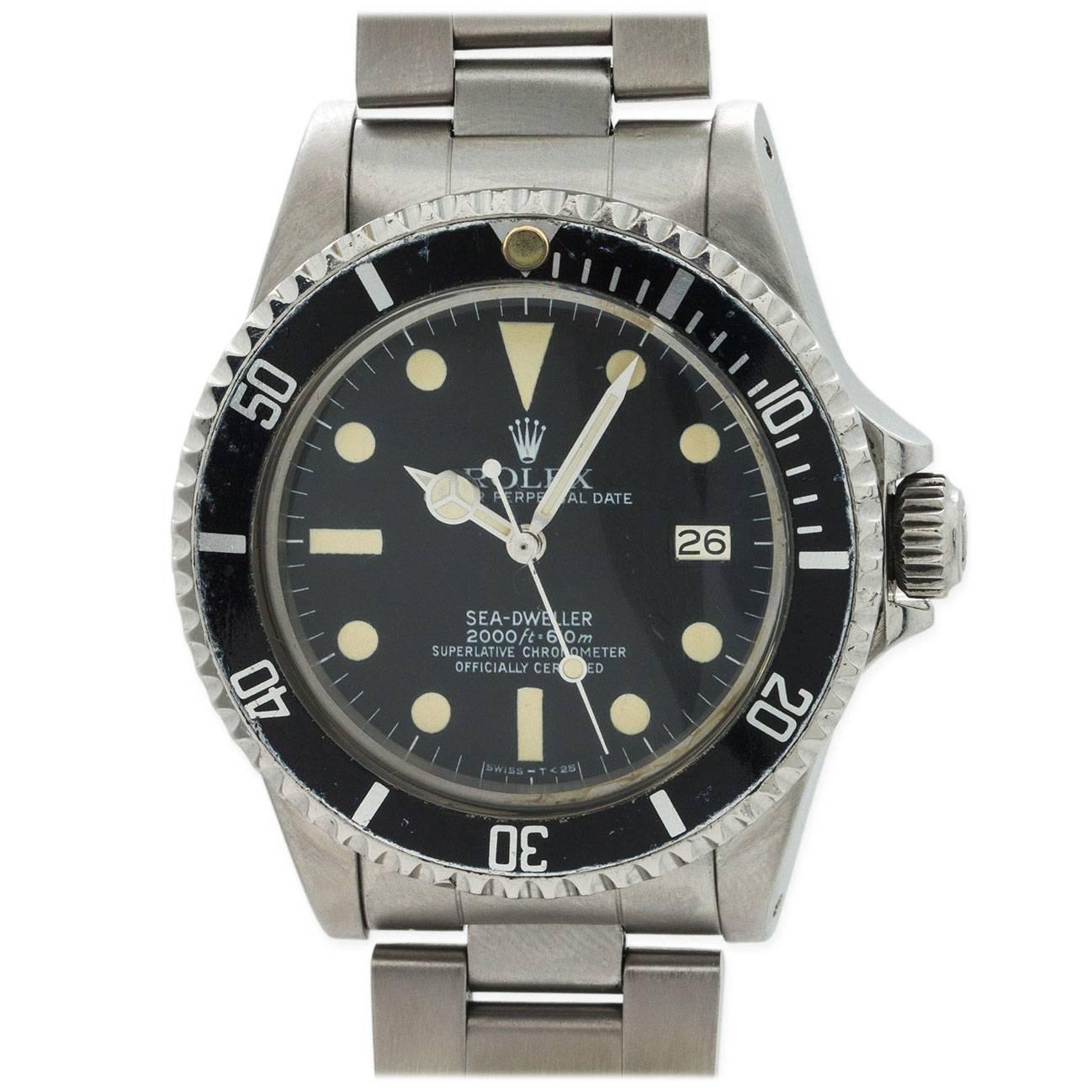 Rolex Stainless Steel “Great White” Seadweller Wristwatch Ref 1665 
