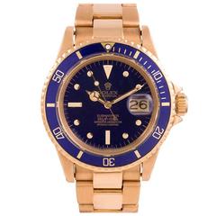 Rolex Yellow Gold Submariner Wristwatch Ref 1680