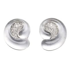 Rock Crystal Diamond Gold Earrings 5
