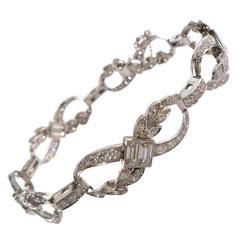 Tiffany & Co. Diamond Palladium Link Bracelet