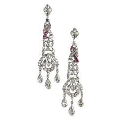 Ruby Diamond Drop Earrings 10