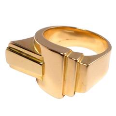Geometric Gold Ring
