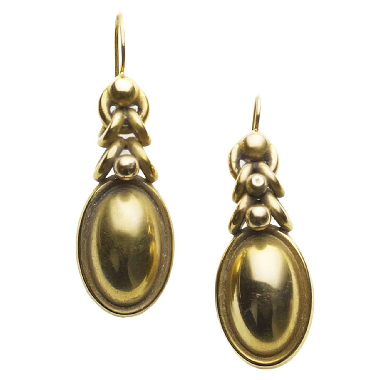 Victorian Gold Drop Earrings 