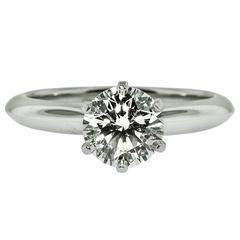 Tiffany & Co. Classic 1.25 Carat Diamond Platinum Ring