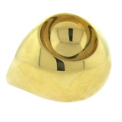 Georg Jensen Large Gold Dome Ring 9