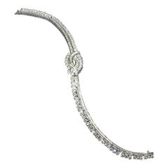 1950s Diamond Platinum Bracelet 9