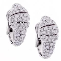  Picchiotti  Pave Diamond Gold Hoop Earrings