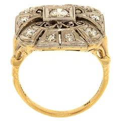 1940s Diamond Palladium Ring