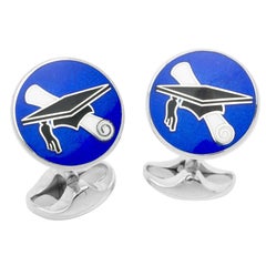 Deakin & Francis Enamel Silver Graduation Cufflinks