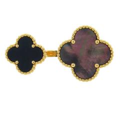 Van Cleef & Arpels Magic Alhambra Between the Finger Onyx Gold Ring 1