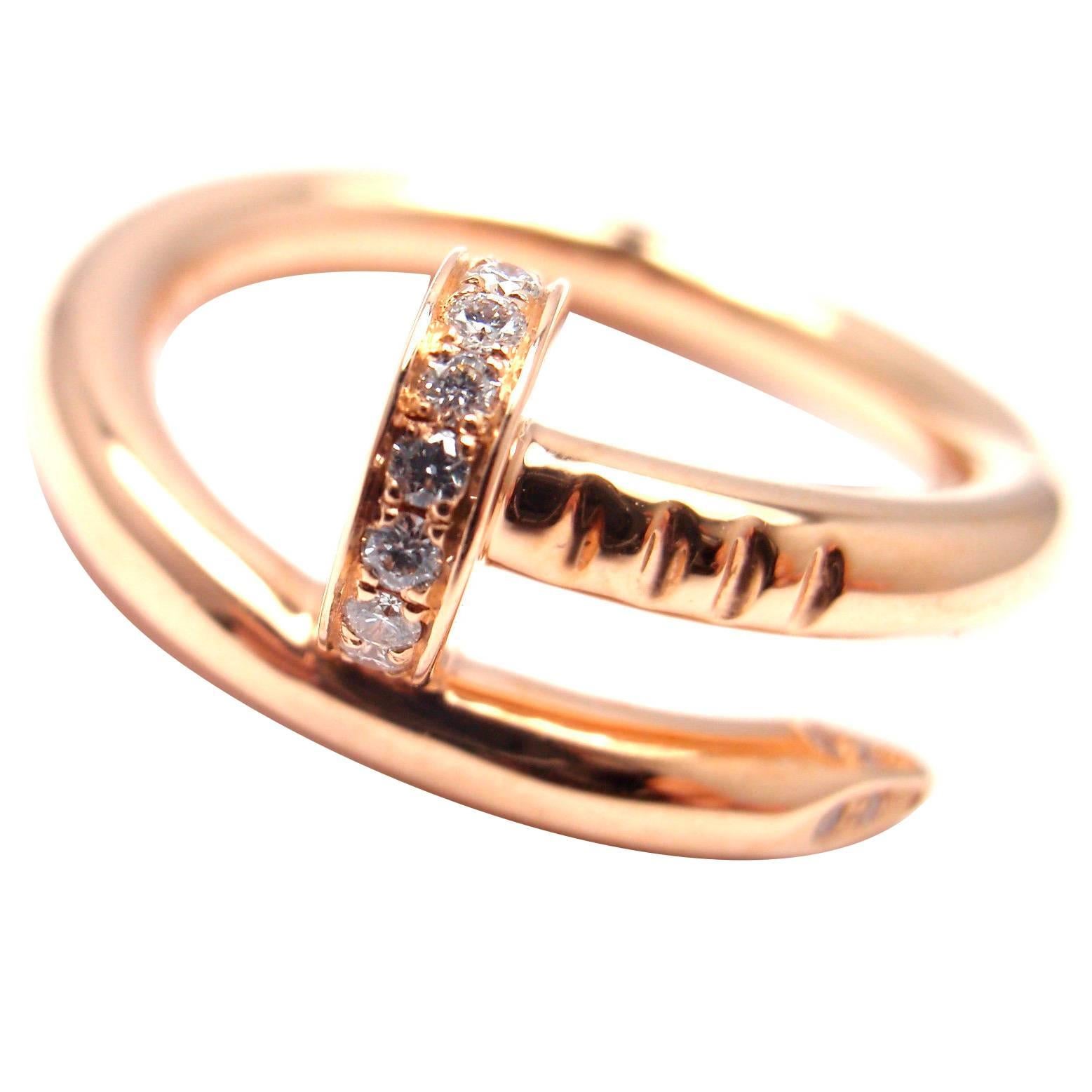 Cartier Juste un Clou Diamond Gold Nail Band Ring