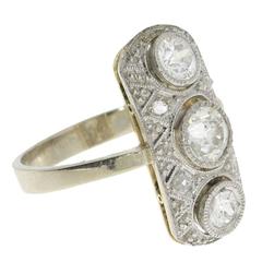 Art Déco Diamond Gold Ring 3