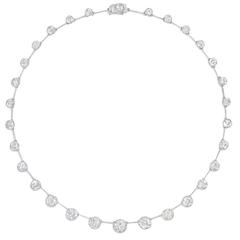 Art Deco Diamond Platinum Rivière Necklace