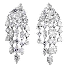 Van Cleef & Arpels Diamond Platinum Earrings 