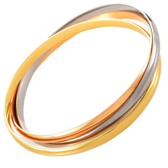 Cartier Trinity Tri-Color Gold Rolling Bangle Bracelet
