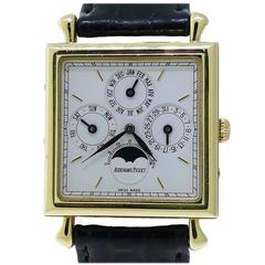 Quadratische Audemars Piguet Gelbgold Quantieme Ewiger Kalender Armbanduhr