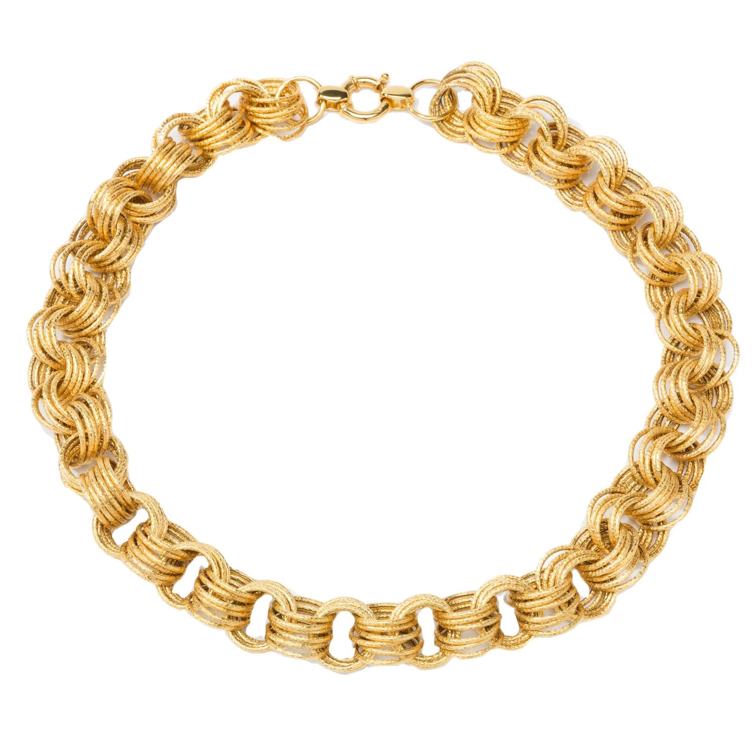 1960s Gold Loop Necklace For Sale at 1stdibs