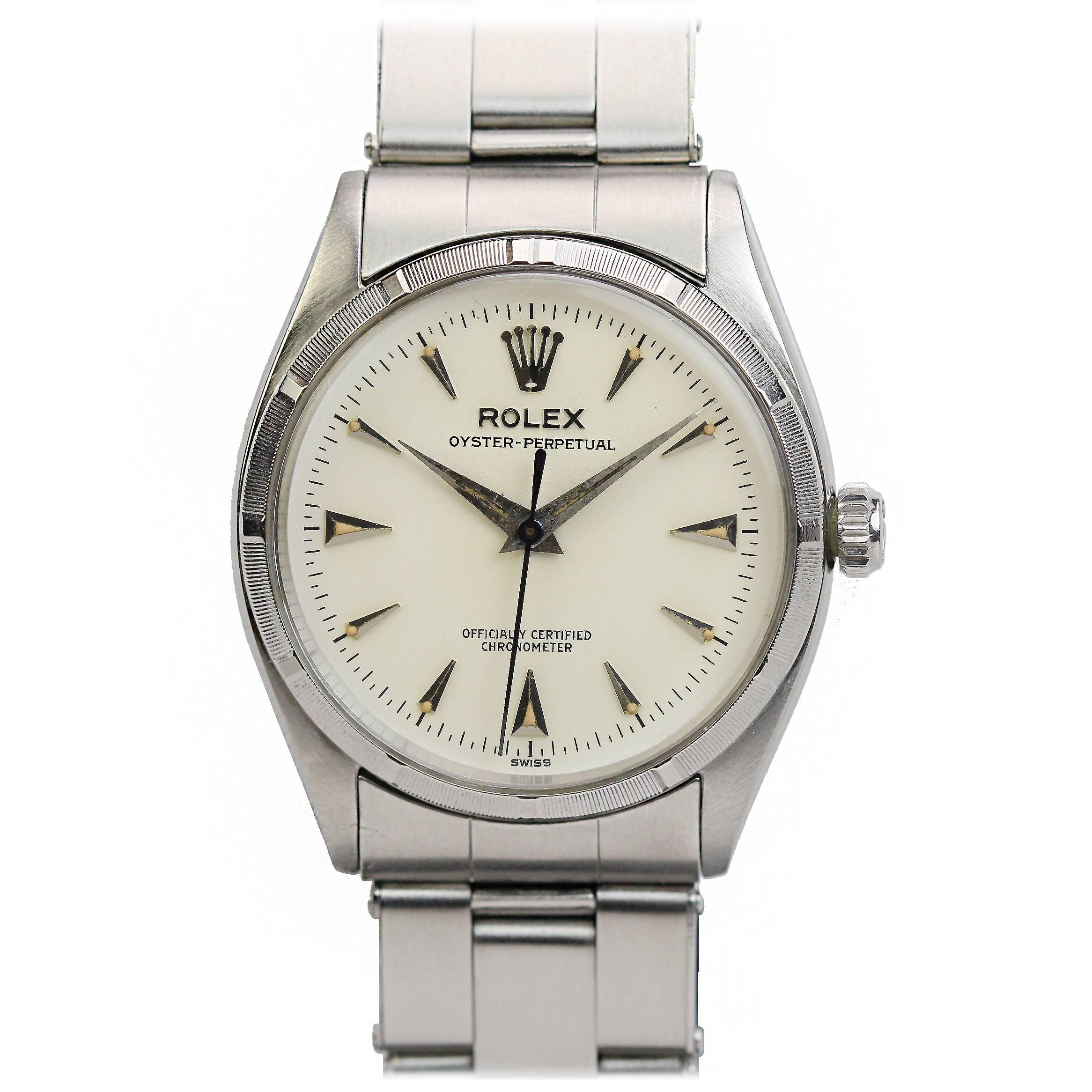 Rolex Stainless Steel Chronometre Wristwatch Ref 6565 