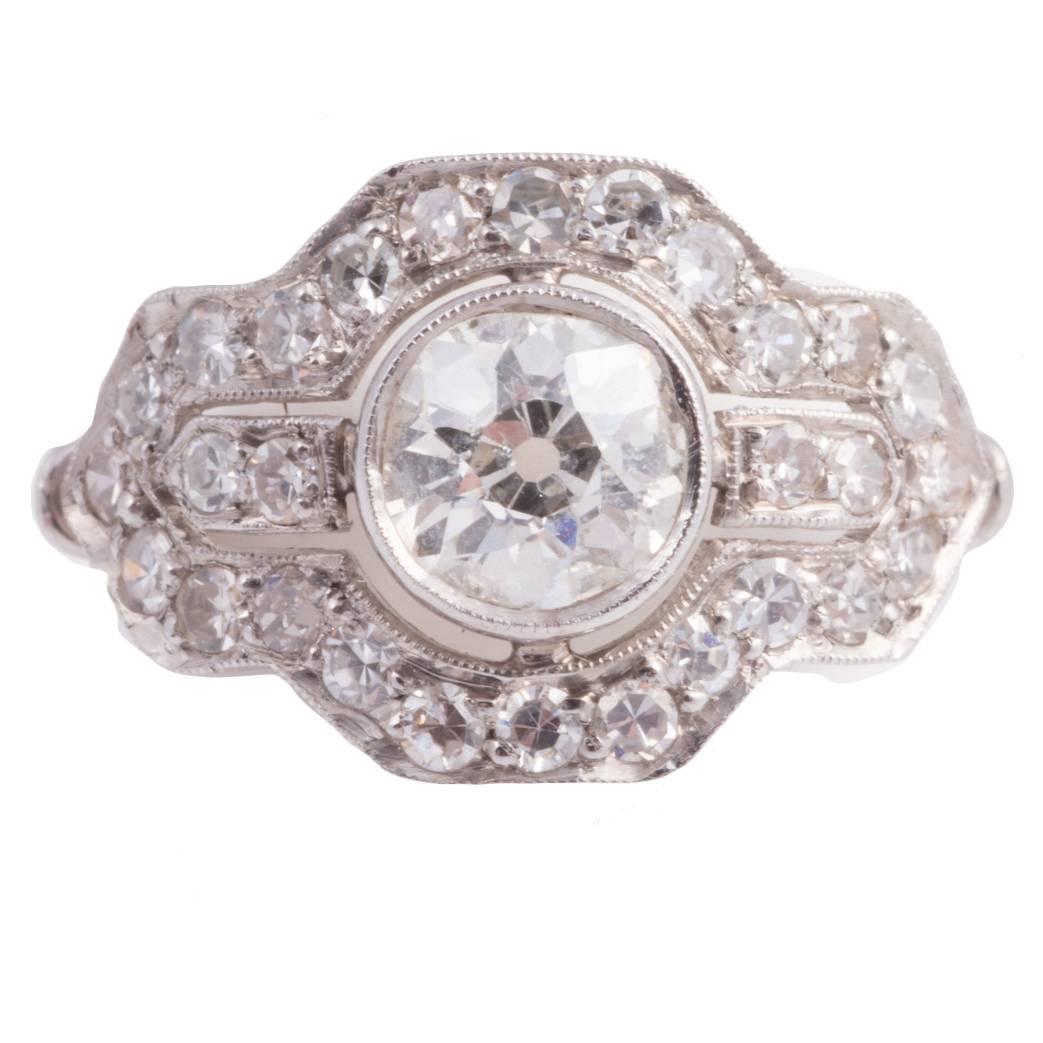 Art Deco Diamond Platinum Ring