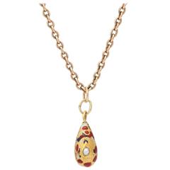 Antique Indian Enamel High Carat Gold Pendant 7
