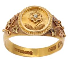 Diamond Gold Locket Ring for Sweet Thoughts