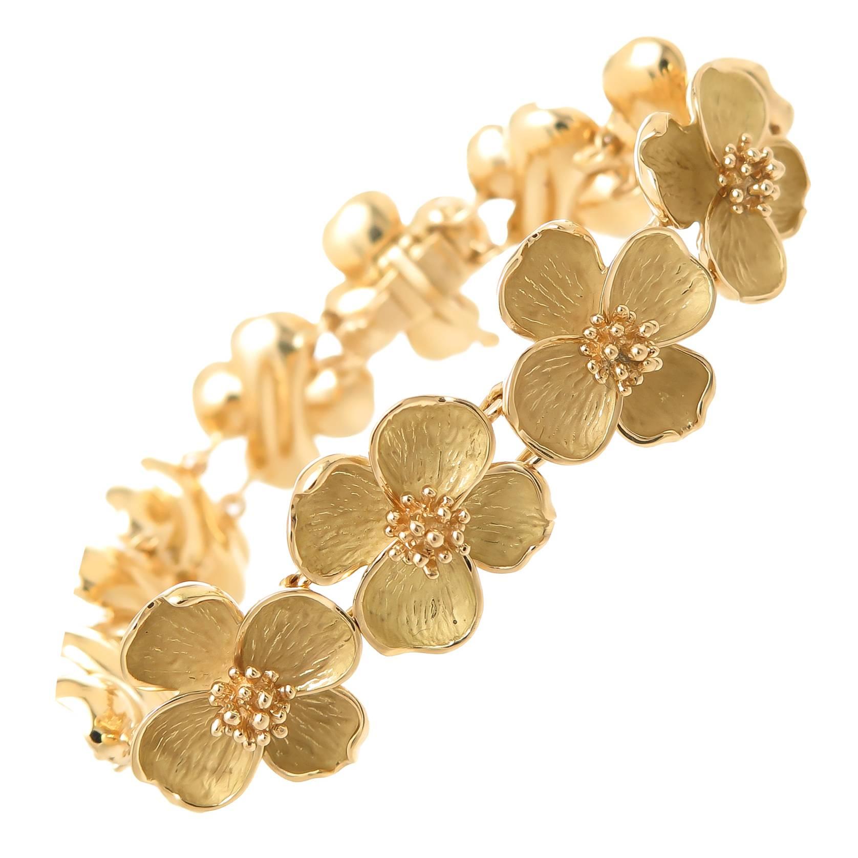 Tiffany & Co. Gold Dogwood Bracelet