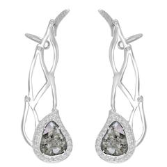Slice Diamond Gold "Paisley" Ear Climber
