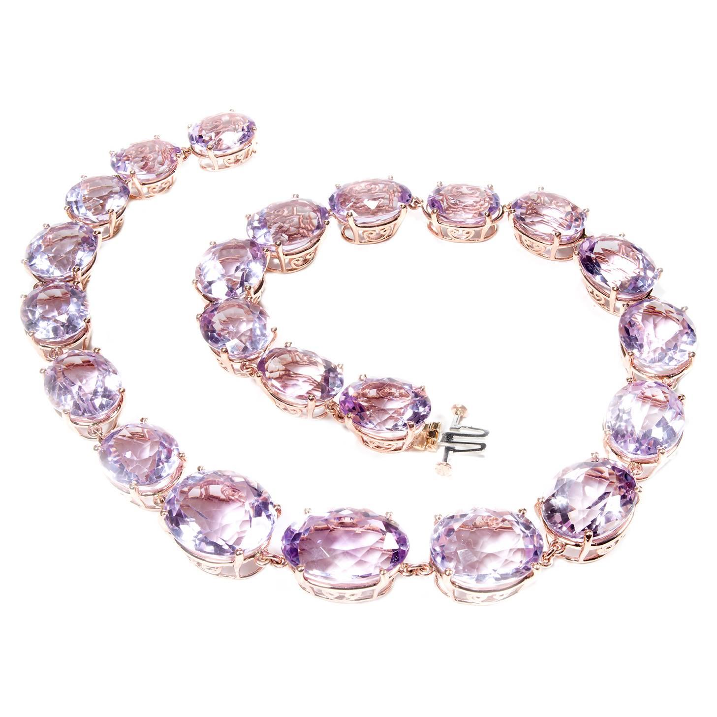 Peter Suchy Lilac Amethyst Gold Necklace