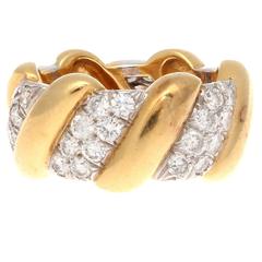 David Webb Diamond Gold Ring