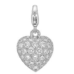 Cartier Diamond Gold Heart Pendant Charm